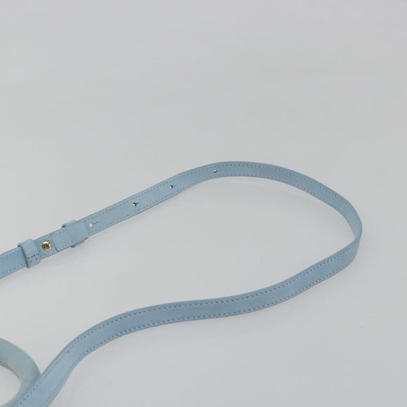 JACQUEMUS Hand Bag Suede 2way Light Blue Gold Auth 188870M