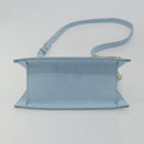 JACQUEMUS Hand Bag Suede 2way Light Blue Gold Auth 188870M-5
