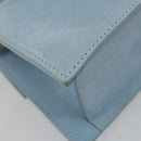 JACQUEMUS Hand Bag Suede 2way Light Blue Gold Auth 188870M-19