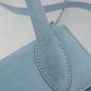 JACQUEMUS Hand Bag Suede 2way Light Blue Gold Auth 188870M-9