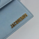 JACQUEMUS Hand Bag Suede 2way Light Blue Gold Auth 188870M-20