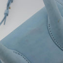 JACQUEMUS Hand Bag Suede 2way Light Blue Gold Auth 188870M-10