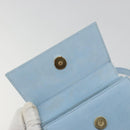 JACQUEMUS Hand Bag Suede 2way Light Blue Gold Auth 188870M-21