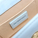 JACQUEMUS Hand Bag Suede 2way Light Blue Gold Auth 188870M-11