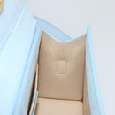 JACQUEMUS Hand Bag Suede 2way Light Blue Gold Auth 188870M-22