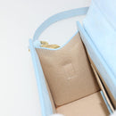 JACQUEMUS Hand Bag Suede 2way Light Blue Gold Auth 188870M-23
