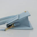 JACQUEMUS Hand Bag Suede 2way Light Blue Gold Auth 188870M-4