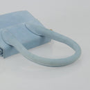 JACQUEMUS Hand Bag Suede 2way Light Blue Gold Auth 188870M-7