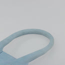 JACQUEMUS Hand Bag Suede 2way Light Blue Gold Auth 188870M-14