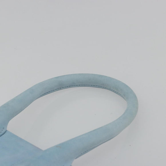 JACQUEMUS Hand Bag Suede 2way Light Blue Gold Auth 188870M