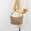 GUCCI GG Canvas Accessory Pouch Beige Gold 224093 Auth 188871V-20