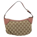 GUCCI GG Canvas Accessory Pouch Beige Gold 224093 Auth 188871V-3
