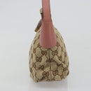 GUCCI GG Canvas Accessory Pouch Beige Gold 224093 Auth 188871V-4