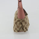 GUCCI GG Canvas Accessory Pouch Beige Gold 224093 Auth 188871V-5