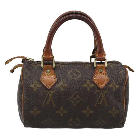 LOUIS VUITTON Monogram Mini Speedy Hand Bag M41534 LV Auth 188873
