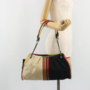 BOTTEGA VENETA Tote Bag Canvas Multicolor Silver Auth 188875A-22