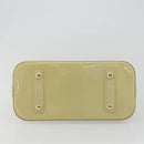 LOUIS VUITTON Monogram Vernis Alma PM Hand Bag Beige Poodle M91751 Auth 188876-6