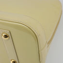 LOUIS VUITTON Monogram Vernis Alma PM Hand Bag Beige Poodle M91751 Auth 188876-14