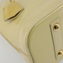 LOUIS VUITTON Monogram Vernis Alma PM Hand Bag Beige Poodle M91751 Auth 188876-15