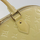 LOUIS VUITTON Monogram Vernis Alma PM Hand Bag Beige Poodle M91751 Auth 188876-18
