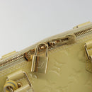 LOUIS VUITTON Monogram Vernis Alma PM Hand Bag Beige Poodle M91751 Auth 188876-19