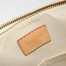LOUIS VUITTON Monogram Vernis Alma PM Hand Bag Beige Poodle M91751 Auth 188876-21