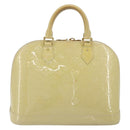 LOUIS VUITTON Monogram Vernis Alma PM Hand Bag Beige Poodle M91751 Auth 188876-2