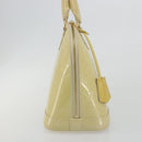 LOUIS VUITTON Monogram Vernis Alma PM Hand Bag Beige Poodle M91751 Auth 188876-5