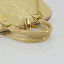 LOUIS VUITTON Monogram Vernis Alma PM Hand Bag Beige Poodle M91751 Auth 188876-8