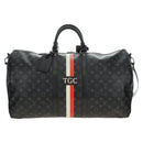 LOUIS VUITTON Monogram Eclipse Keepall Bandouliere 55 Boston Bag LV Auth 188879V-2