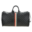 LOUIS VUITTON Monogram Eclipse Keepall Bandouliere 55 Boston Bag LV Auth 188879V-3