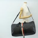 LOUIS VUITTON Monogram Eclipse Keepall Bandouliere 55 Boston Bag LV Auth 188879V-31