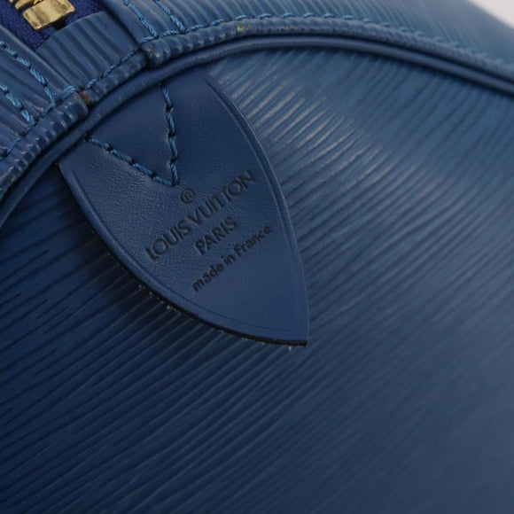 LOUIS VUITTON Epi Keepall 50 Boston Bag Blue M42965 LV Auth 188880A