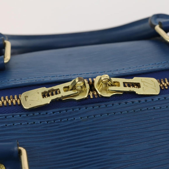 LOUIS VUITTON Epi Keepall 50 Boston Bag Blue M42965 LV Auth 188880A