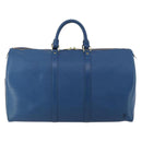 LOUIS VUITTON Epi Keepall 50 Boston Bag Blue M42965 LV Auth 188880A-2