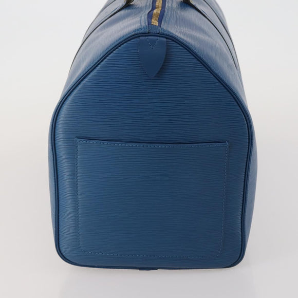 LOUIS VUITTON Epi Keepall 50 Boston Bag Blue M42965 LV Auth 188880A