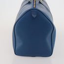 LOUIS VUITTON Epi Keepall 50 Boston Bag Blue M42965 LV Auth 188880A-4