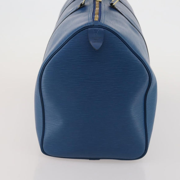 LOUIS VUITTON Epi Keepall 50 Boston Bag Blue M42965 LV Auth 188880A