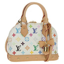 LOUIS VUITTON Monogram LV x TM Alma BB Hand Bag 2way White M13078 Auth 188884SM-1