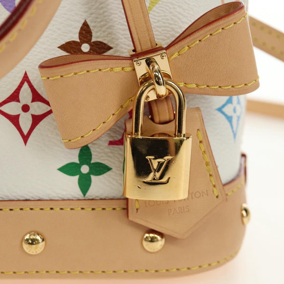 LOUIS VUITTON Monogram LV x TM Alma BB Hand Bag 2way White M13078 Auth 188884SM