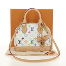 LOUIS VUITTON Monogram LV x TM Alma BB Hand Bag 2way White M13078 Auth 188884SM-12