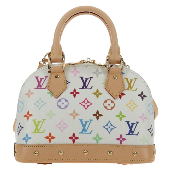 LOUIS VUITTON Monogram LV x TM Alma BB Hand Bag 2way White M13078 Auth 188884SM