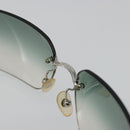 CHANEL COCO Mark Sunglasses metal Green CC Auth 188886-11