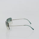 CHANEL COCO Mark Sunglasses metal Green CC Auth 188886-4