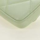 CHANEL Matelasse 19 Chain Bag Lamb Skin Gold Light green CC Auth 188887SAM-17