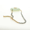 CHANEL Matelasse 19 Chain Bag Lamb Skin Gold Light green CC Auth 188887SAM-7