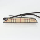 BURBERRY Nova Check Shoulder Bag PVC Beige Gold Auth 188891A-5