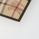 BURBERRY Nova Check Shoulder Bag PVC Beige Gold Auth 188891A-9
