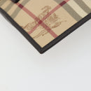 BURBERRY Nova Check Shoulder Bag PVC Beige Gold Auth 188891A-17