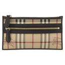 BURBERRY Nova Check Shoulder Bag PVC Beige Gold Auth 188891A-13